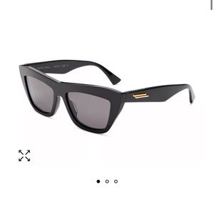 Bottega Veneta Black Sunglasses with Gold Accent